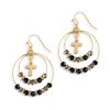 Beaded Prayer Black Earrings
