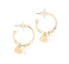 Heart And Cross Earrings