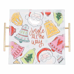 Jingle All The Way Santa Acrylic Tray