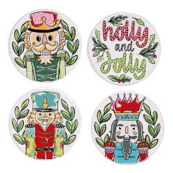 Holly Jolly Nutcracker Set Of Four Coasters