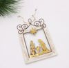 Framed Gold Leaf Holy Family Ornament