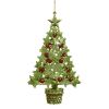Star & Berry Green Tree Ornament