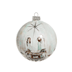 Holy Family Glass Ball Ornament