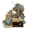 Holiday Tidings Blue & Gold Holy Family