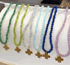 Pastel Alys Beaded Necklace with Gold Cross