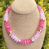 Pastel Pink Rondelle Beaded Necklace
