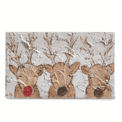 Reindeer Friends Wooden Block