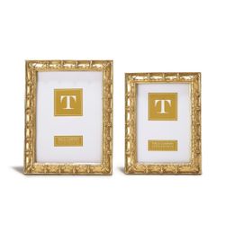 Set of 2 Golden Bee Napoleon Frames