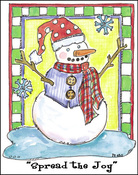 Snowman Linen Towel