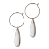 Teardrop Pearl Hoop Dangle Earrings