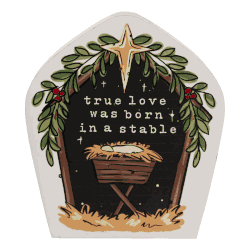 True Love Born In A Stable Wood Block
