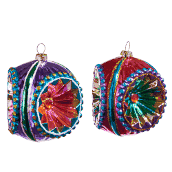 Vintage Reflector Multicolor Glass Ornament