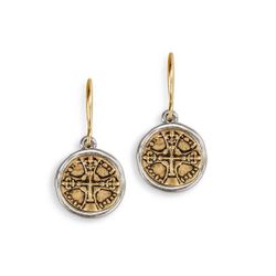 Wrapped In Prayer Gold Earrings