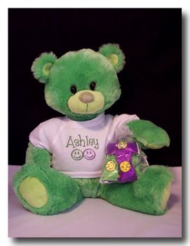 Neon Green Personalized Teddy Bear