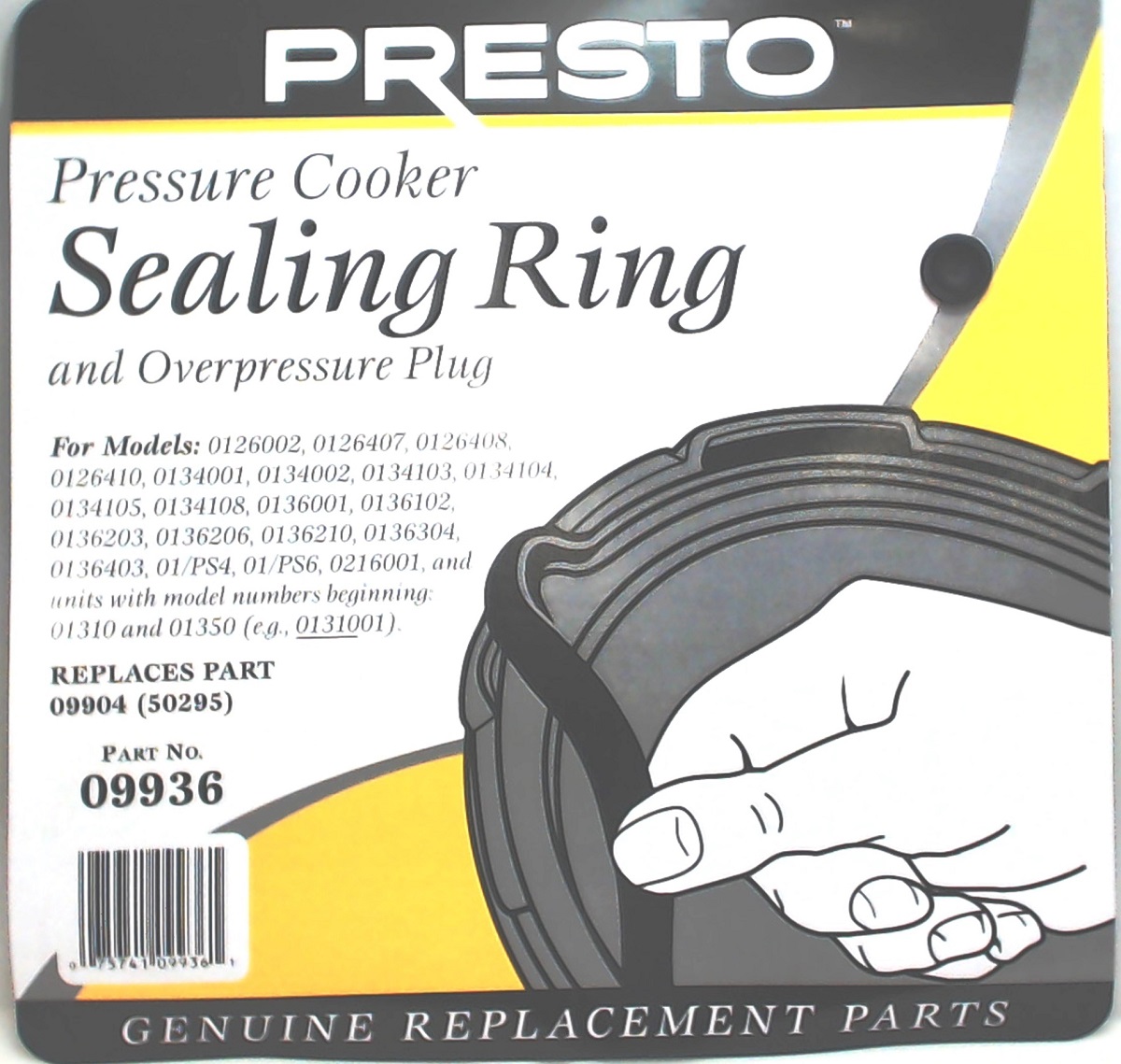 09936 Presto Pressure Cooker Sealing Ring