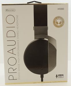 Sentry Premium Headphone with In-Line Mic & Detachable Mic, Silver, H1000S