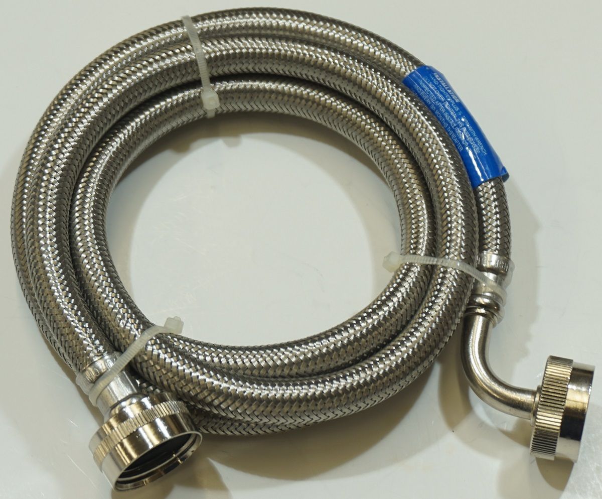3805FESS2 Supco ⅜" X 5' Stainless Steel Hose, 2 Pk, Washers and