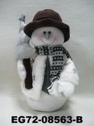 16" Christmas Snowman holding Tree