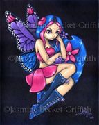 A Little Shy by Jasmine Becket Griffith  8"x10" Ceramic Art Tile with recessed hangers for tabletop or wall hanging purposes