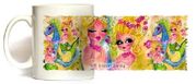 A Sea of Twin Mermaids Mug by Artist Sherri Baldy 11oz Coffee Mugs Microwave and Dishwasher Safe