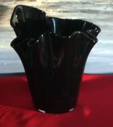 Alicja Poland Onyx Color Hand Made Art Glass Vase