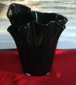 Alicja Poland Onyx Color Hand Made Art Glass Vase