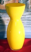 Alicja Poland Yellow Hand Made Art Glass Vase
