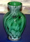 Alicja Polish Hand Made Mouth Blown Small Emerald Vase