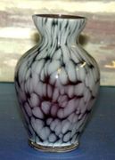 Alicja Polish Hand Made Mouth Blown Small Gray Vase
