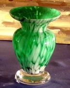 Alicja Polish Hand Made Mouth Blown Small Green Vase