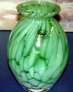 Alicja Polish Hand Made Mouth Blown Small Peridot Vase
