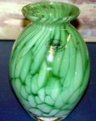 Alicja Polish Hand Made Mouth Blown Small Peridot Vase