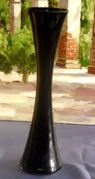Alicja Polish Hand Made Mouth Blown Tall Black Onyx Vase