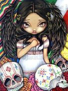 Angel De Los Muertos by Jasmine Becket Griffith  8"x10" Ceramic Art Tile with recessed hangers for tabletop or wall hanging purposes