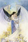 Angel of Healing by Stephanie Law   8"x10" Ceramic Art Tile with recessed hangers for tabletop or wall hanging purposes