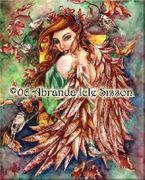 Angelic Autumn by Abranda Icle Sisson   8"x10" Ceramic Art Tile with recessed hangers for tabletop or wall hanging purposes