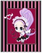 Angelic Maid by Chrissy Clark 8"x10" Ceramic Art Tile with recessed hangers for tabletop or wall hanging purposes Angelic Maid by Chrissy Clark 8"x10" Ceramic Art Tile with recessed hangers for tabletop or wall hanging purposes