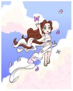 Aphrodite's Ascension by Chrissy Clark   8"x10" Ceramic Art Tile with recessed hangers for tabletop or wall hanging purposes