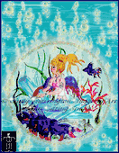 Aquamarine Dreams by Cindy Thorrington Haggerty 8"x10" Ceramic Art Tile with recessed hangers for tabletop or wall hanging purposes Aquamarine Dreams by Cindy Thorrington Haggerty 8"x10" Ceramic Art Tile with recessed hangers for tabletop or wall hanging purposes