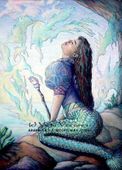 As I Dream by Vicki Visconti Tilley 8"x10" Ceramic Art Tile with recessed hangers for tabletop or wall hanging purposes As I Dream by Vicki Visconti Tilley 8"x10" Ceramic Art Tile with recessed hangers for tabletop or wall hanging purposes