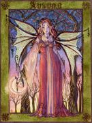 Autumn by Sara M. Butcher  8"x10" Ceramic Art Tile with recessed hangers for tabletop or wall hanging purposes