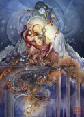 Autumn Foxfire by Stephanie Law 8"x10" Ceramic Art Tile with recessed hangers for tabletop or wall hanging purposes Autumn Foxfire by Stephanie Law 8"x10" Ceramic Art Tile with recessed hangers for tabletop or wall hanging purposes