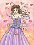 Autumn Innocennce by Caron Vinson   8"x10" Ceramic Art Tile with recessed hangers for tabletop or wall hanging purposes