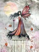 Autumn Winds by Molly Harrison  8"x10" Ceramic Art Tile with recessed hangers for tabletop or wall hanging purposes