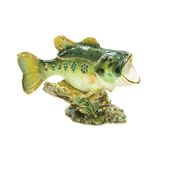 Bass Jeweled Box Enameled pewter bejeweled w/ Austrian crystals