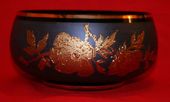 Beautiful 24k Gold Plated Hand Painted Bohemia Czech Republic Fruit Bowl Beautiful 24k Gold Plated Hand Painted Bohemia Czech Republic Fruit Bowl