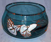 Beautiful 24k Gold Plated Hand Painted Bohemia Czech Republic Fruit Bowl Beautiful 24k Gold Plated Hand Painted Bohemia Czech Republic Fruit Bowl