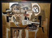 Beautiful Hand Carved Painted Wooden Plaque Abstract Portugal