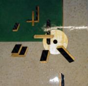 Beautiful Hand Carved Painted Wooden Plaque Made in Portugal