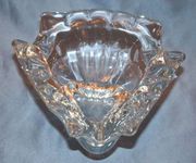Beautiful Mouth Blown Bohemia Czech Republic Glass Ashtray